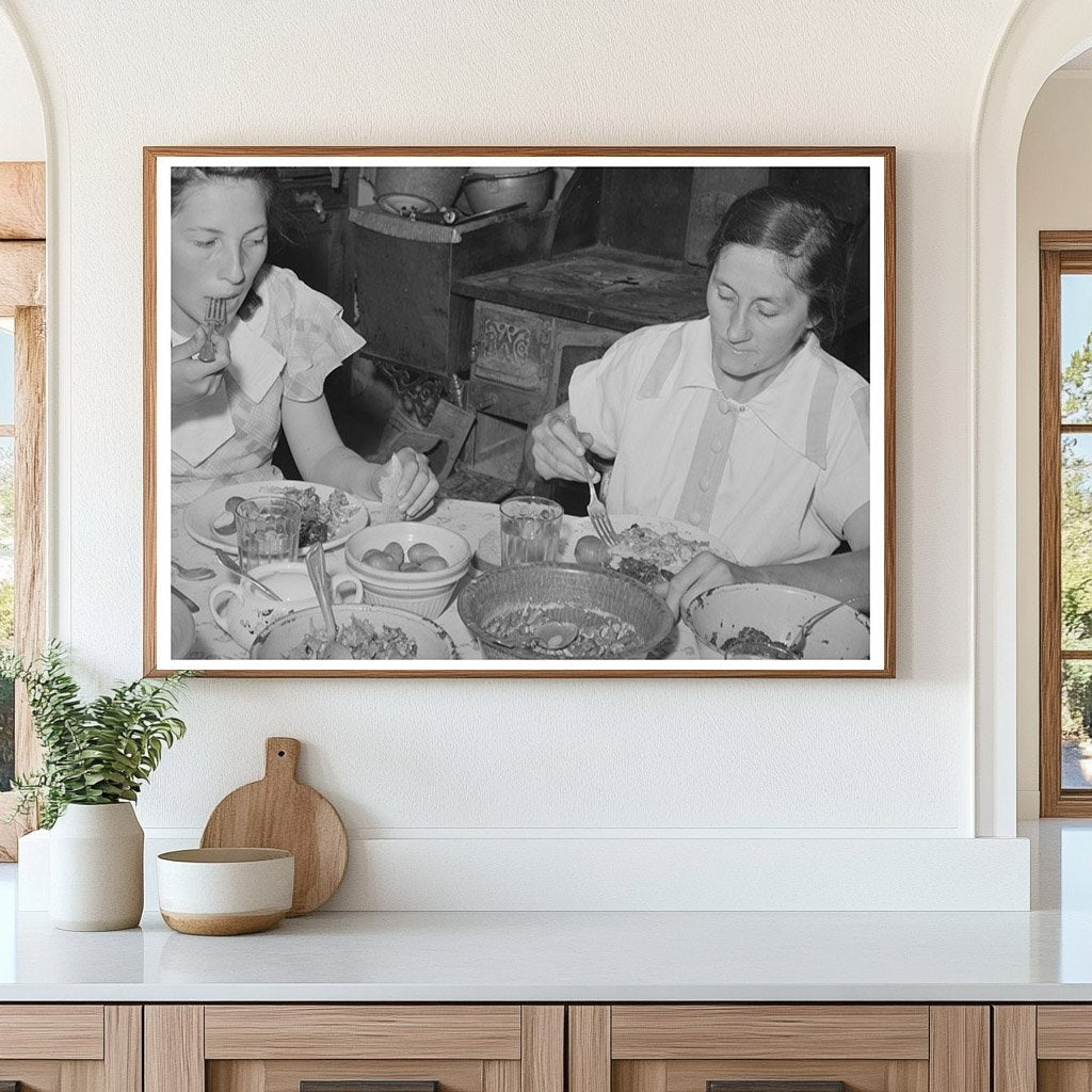 Mrs. Browning and Daughter Dining at Home May 1941 - Available at KNOWOL