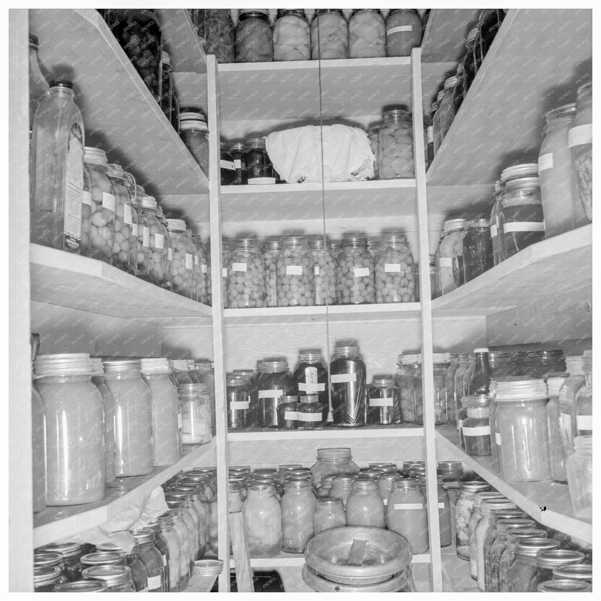 Mrs. Grangers Canned Food Storeroom Yamhill County 1939 - Available at KNOWOL