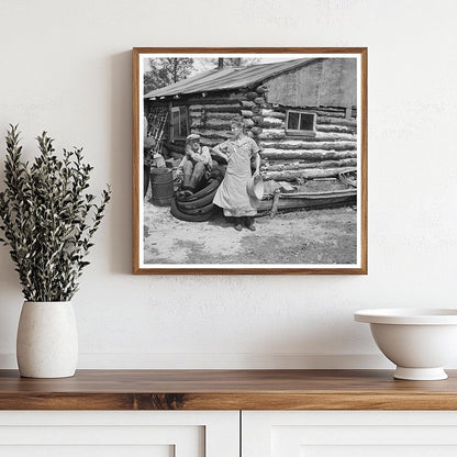 Mrs. Hale and Son by Farmhouse Black River Falls 1937 - Available at KNOWOL