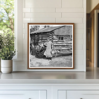 Mrs. Hale and Son by Farmhouse Black River Falls 1937 - Available at KNOWOL