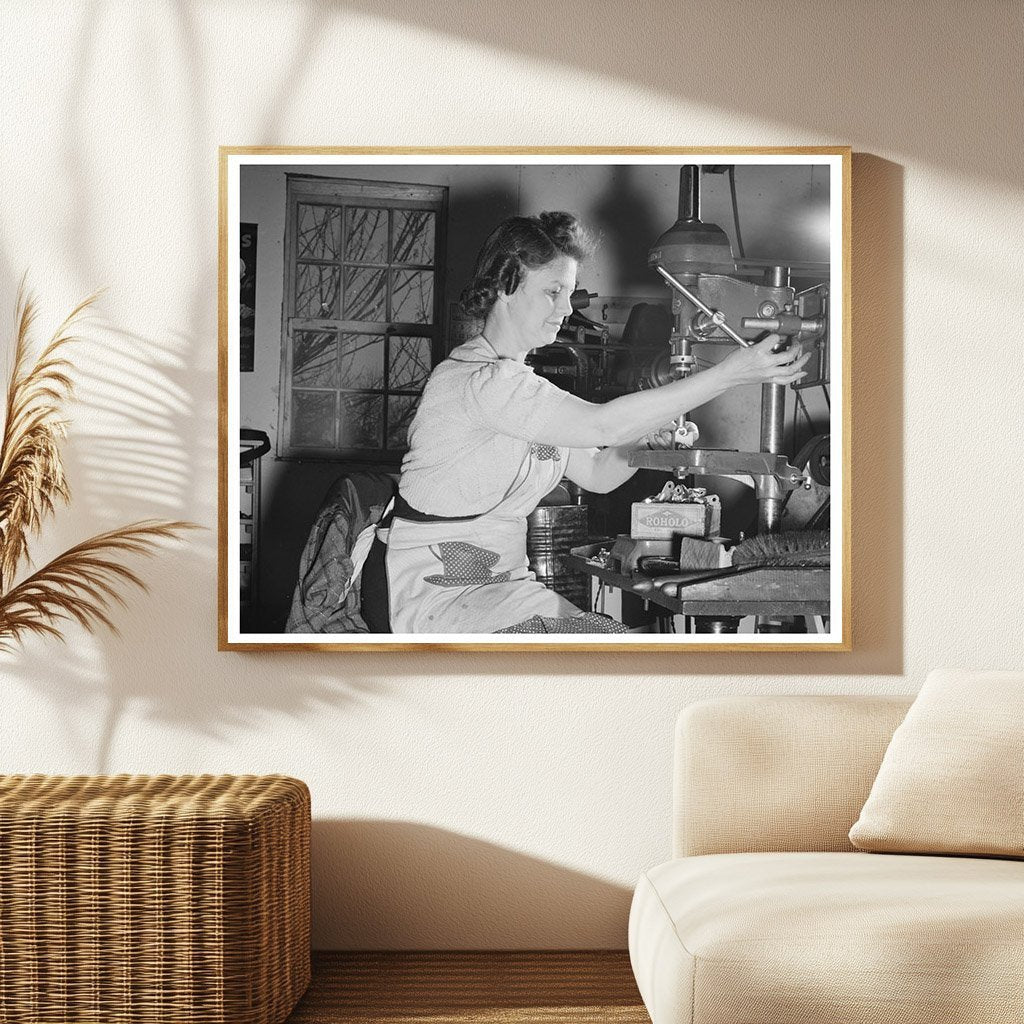 Mrs. Hazel Wheeler Working with Electric Terminals 1942 - Available at KNOWOL