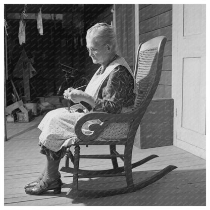 Mrs. Myrtie Ormsbee Knitting for Red Cross 1943 - Available at KNOWOL