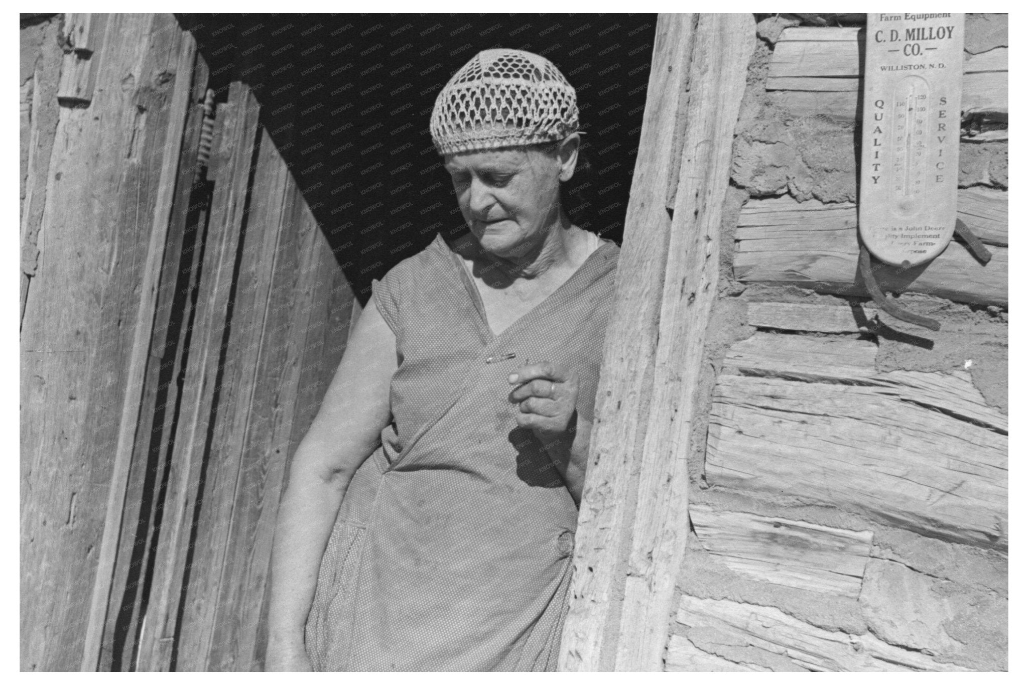 Mrs. OBrien in Drought - Affected North Dakota 1937 - Available at KNOWOL