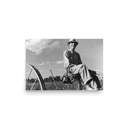 MS - Tenant Farmer with New Hay Rake and Mules, Isola, Mississippi - 1939 - Available at KNOWOL