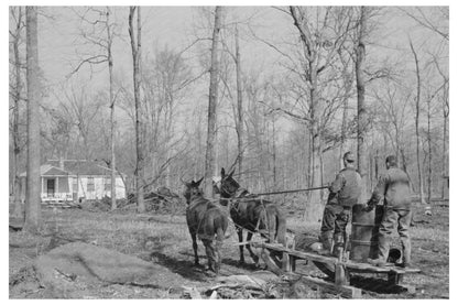 Mud Sled Arriving at Chicot Farms Arkansas January 1939 - Available at KNOWOL