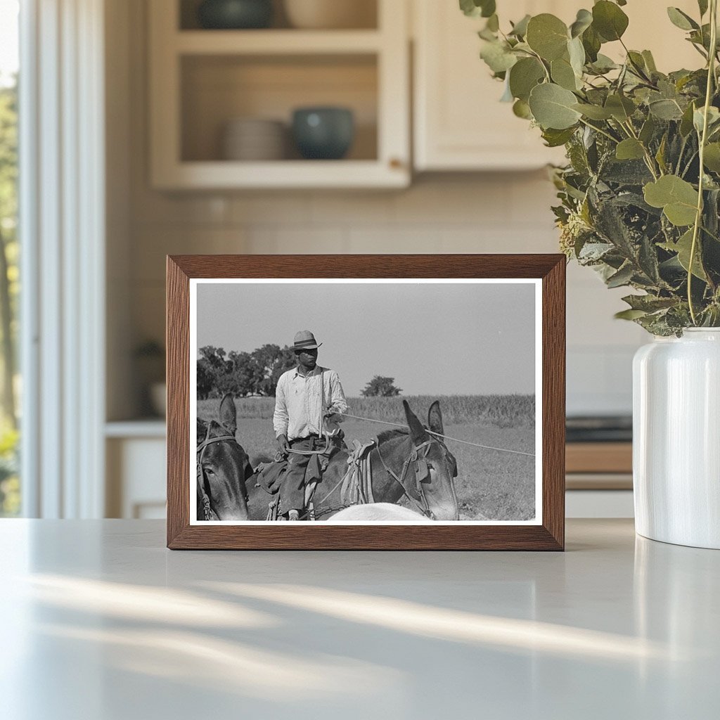 Mule Driver on Sugarcane Plantation Louisiana 1938 - Available at KNOWOL