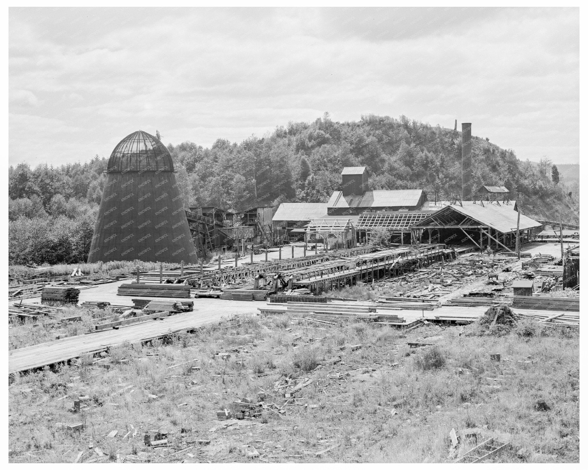 Mumby Lumber Mill Malone Washington August 1939 Photo - Available at KNOWOL