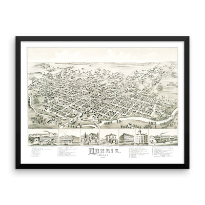 Muncie, Indiana 1884 Framed - Available at KNOWOL