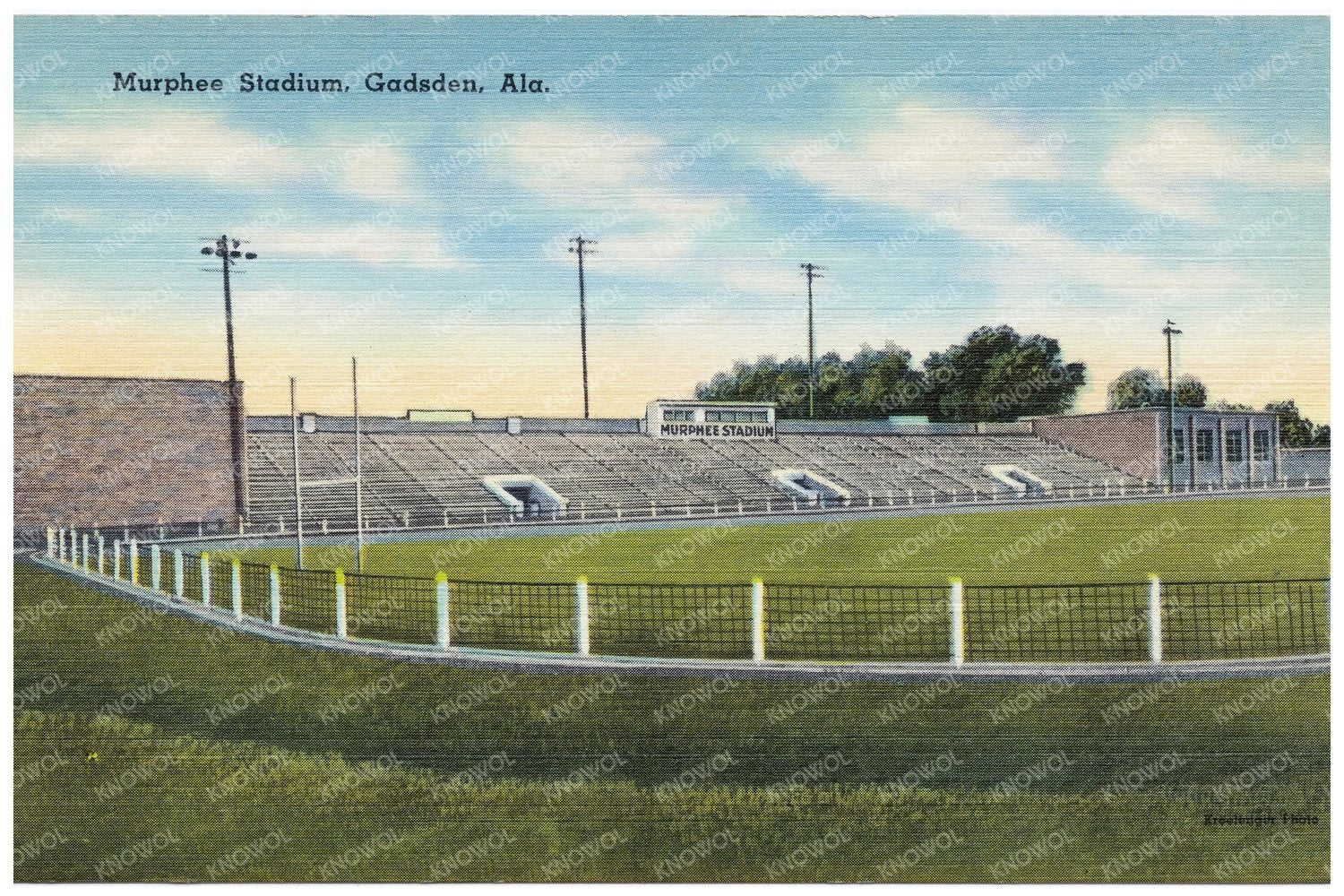 Murphee Stadium Vintage Postcard Gadsden Alabama 1930 - 1945 - Available at KNOWOL