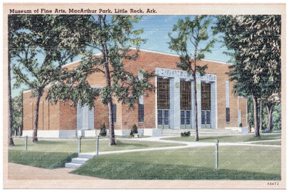 Museum of Fine Arts Little Rock Postcard 1930 - 1945 - Available at KNOWOL