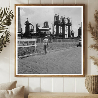 Muskogee Oil Plant Picket Line June 1939 Historical Image - Available at KNOWOL