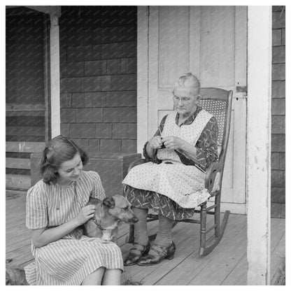 Myrtie Ormsbee Knitting for Red Cross 1943 Vermont - Available at KNOWOL