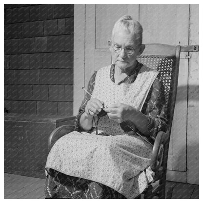 Myrtie Ormsbee Knitting for Red Cross Early 1940s - Available at KNOWOL