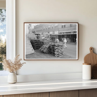 National Rice Festival Chair Unloading Crowley Louisiana 1938 - Available at KNOWOL