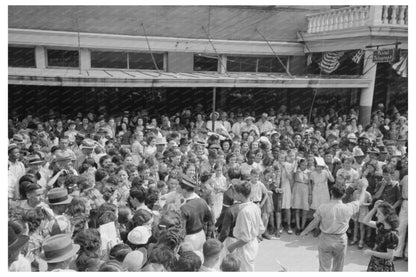 National Rice Festival Crowd Crowley Louisiana 1938 - Available at KNOWOL