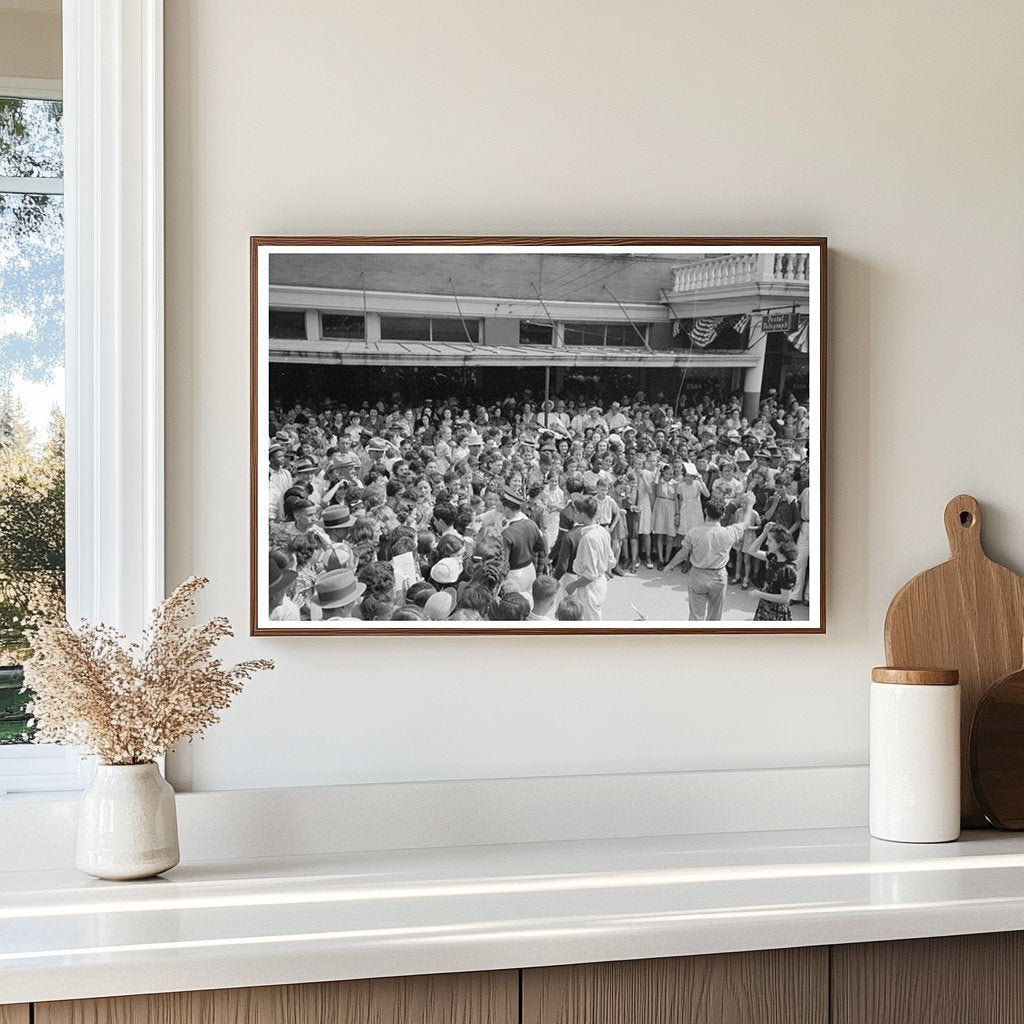 National Rice Festival Crowd Crowley Louisiana 1938 - Available at KNOWOL