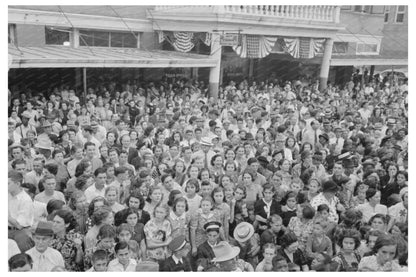 National Rice Festival Crowd Listening to Cajun Band 1938 - Available at KNOWOL