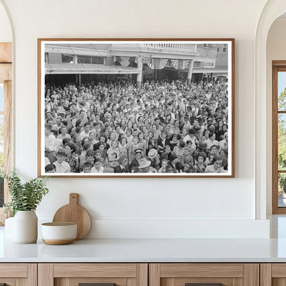 National Rice Festival Crowd Listening to Cajun Band 1938 - Available at KNOWOL