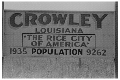 National Rice Festival Sign Crowley Louisiana 1938 - Available at KNOWOL