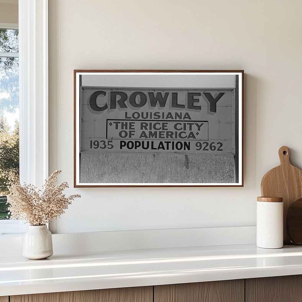 National Rice Festival Sign Crowley Louisiana 1938 - Available at KNOWOL