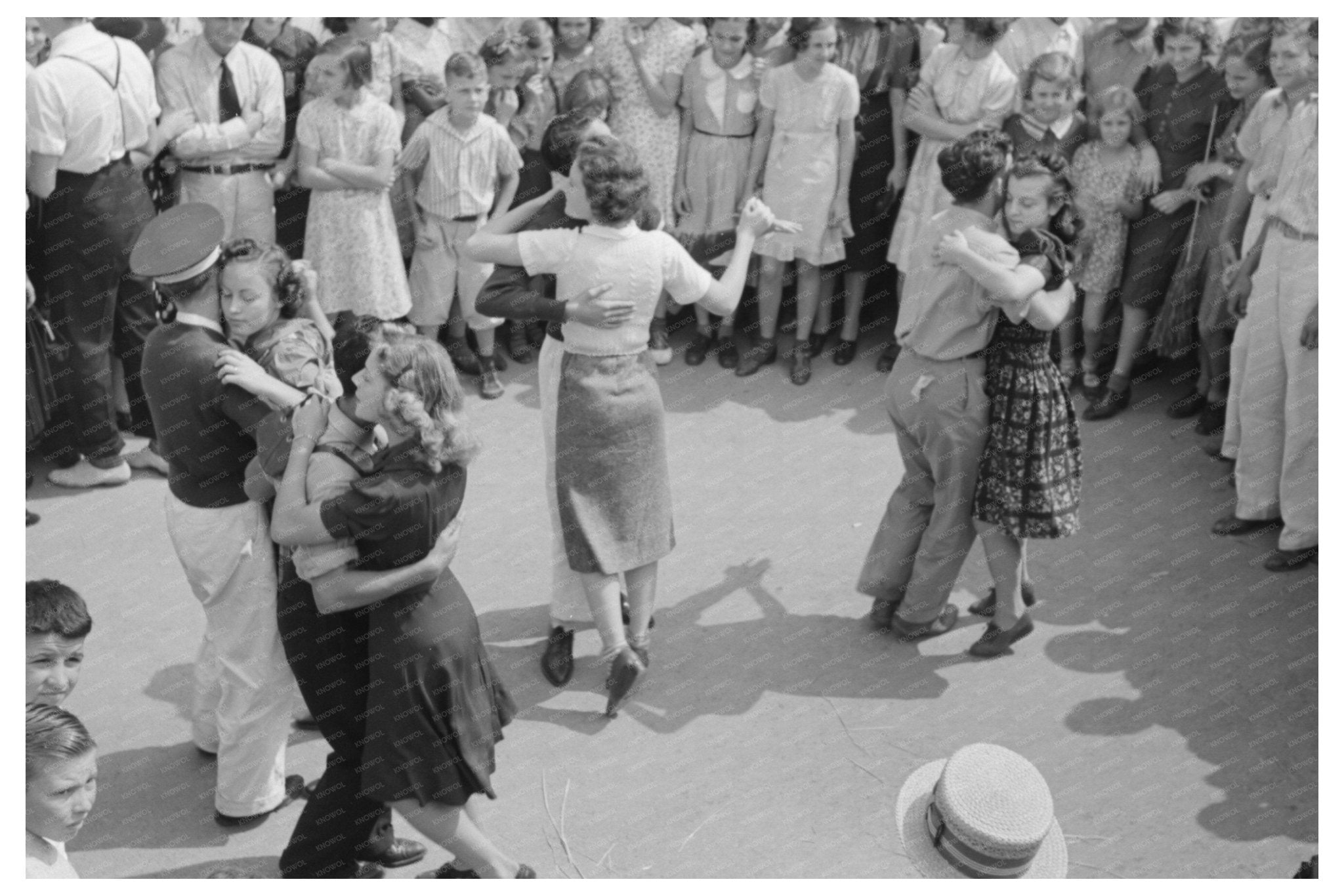 National Rice Festival Street Dance Crowley Louisiana 1938 - Available at KNOWOL