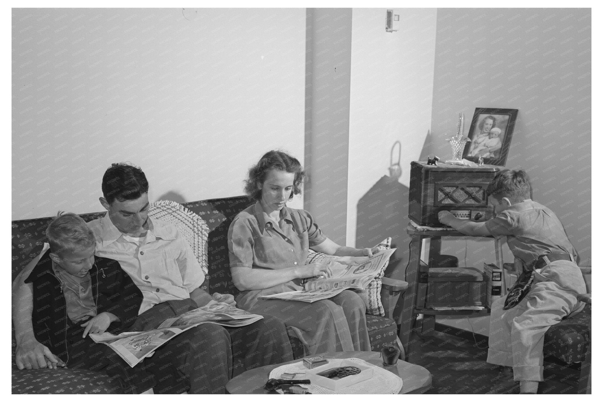 Navy Defense Housing Family Living Room June 1941 - Available at KNOWOL