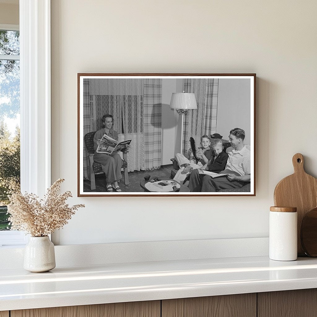 Navy Defense Housing Family Living Room San Diego 1941 - Available at KNOWOL