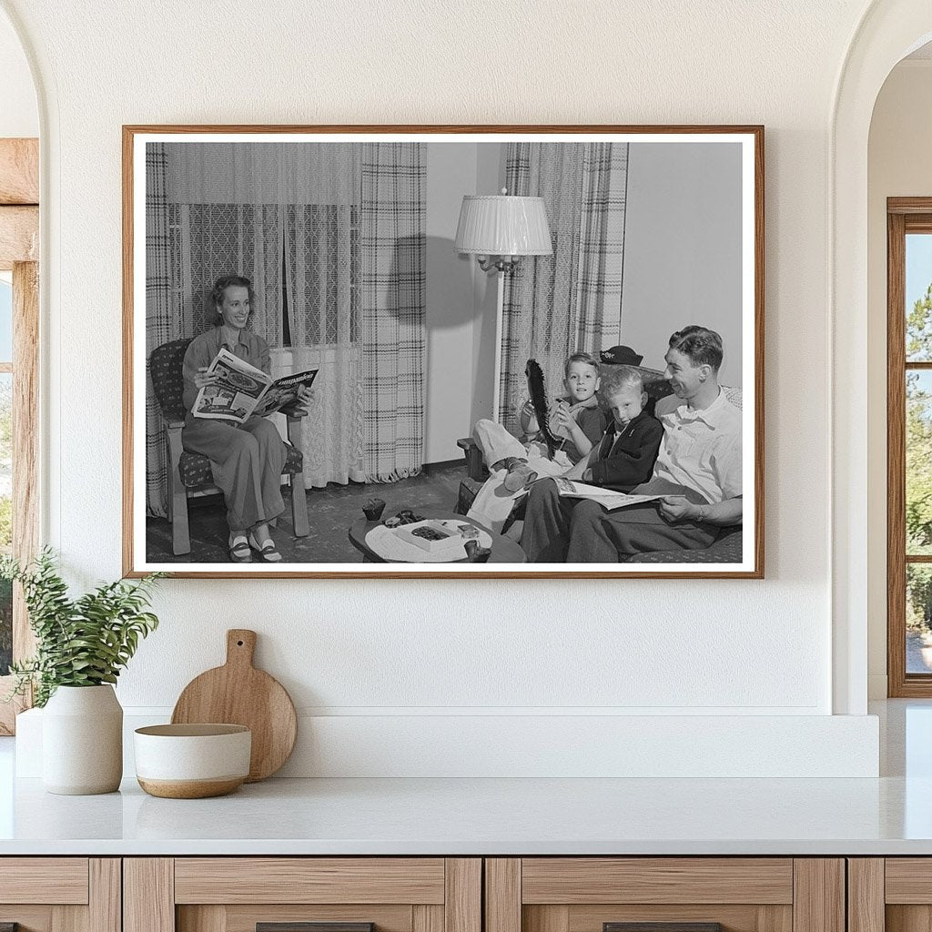 Navy Defense Housing Family Living Room San Diego 1941 - Available at KNOWOL