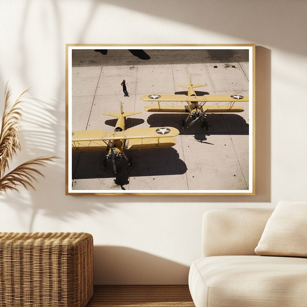 Navy N2S Planes at Corpus Christi Texas August 1942 - Available at KNOWOL