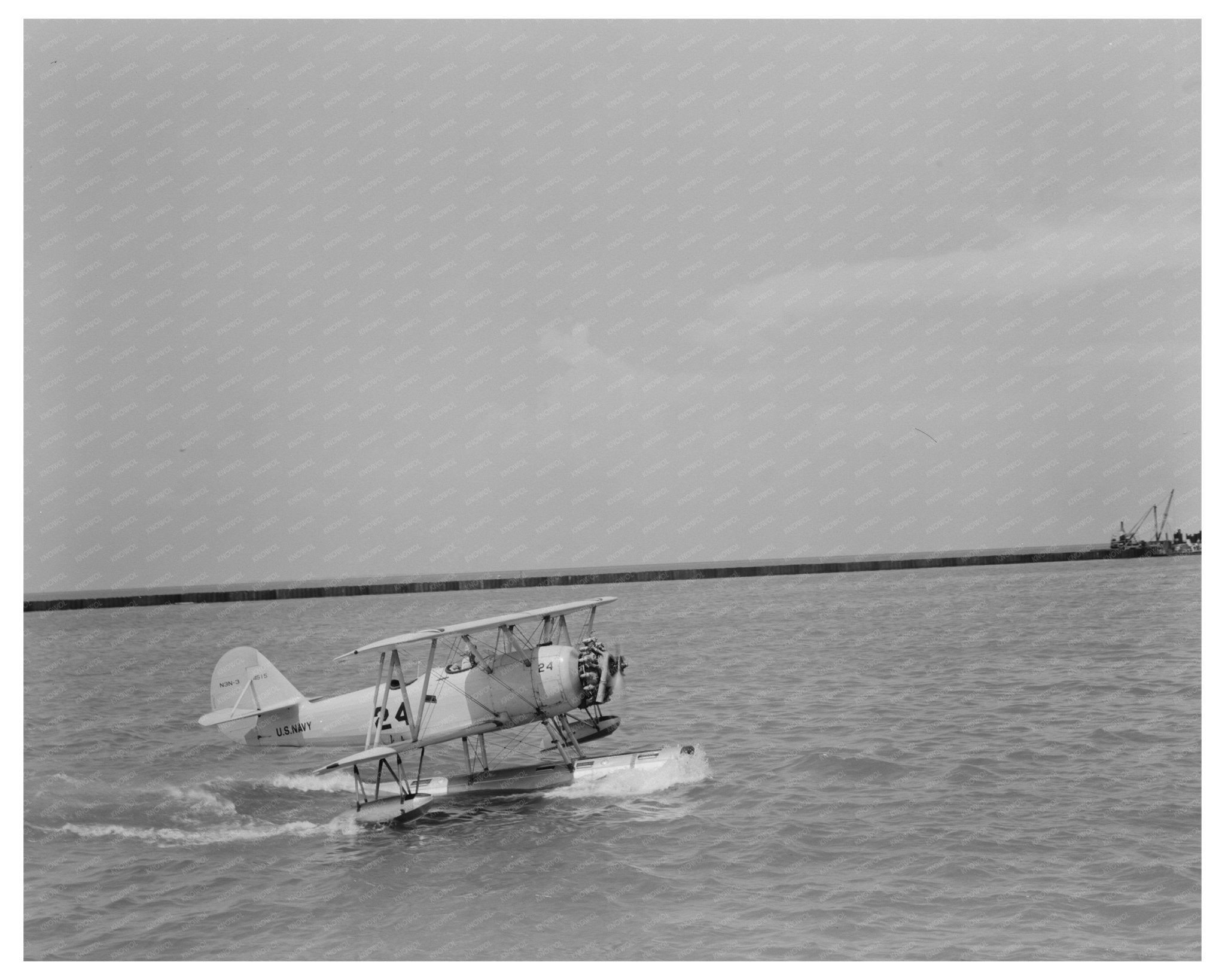 Navy Training Ship M2M Approaching Corpus Christi 1942 - Available at KNOWOL