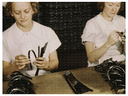 Navy Wives Assembling Blood Transfusion Bands 1942 - Available at KNOWOL