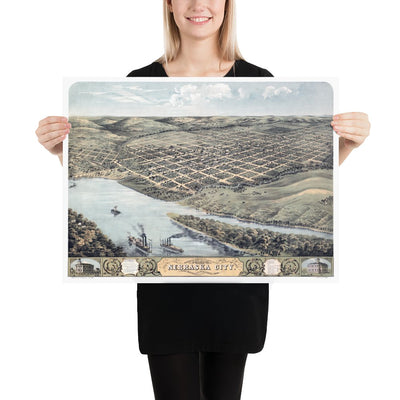 Nebraska City, NE 1868 - Available at KNOWOL