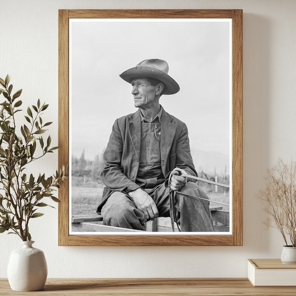 Nebraska Farmer Clearing Stumps in Bonner County 1939 - Available at KNOWOL