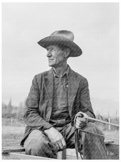 Nebraska Farmer Clearing Stumps in Bonner County 1939 - Available at KNOWOL