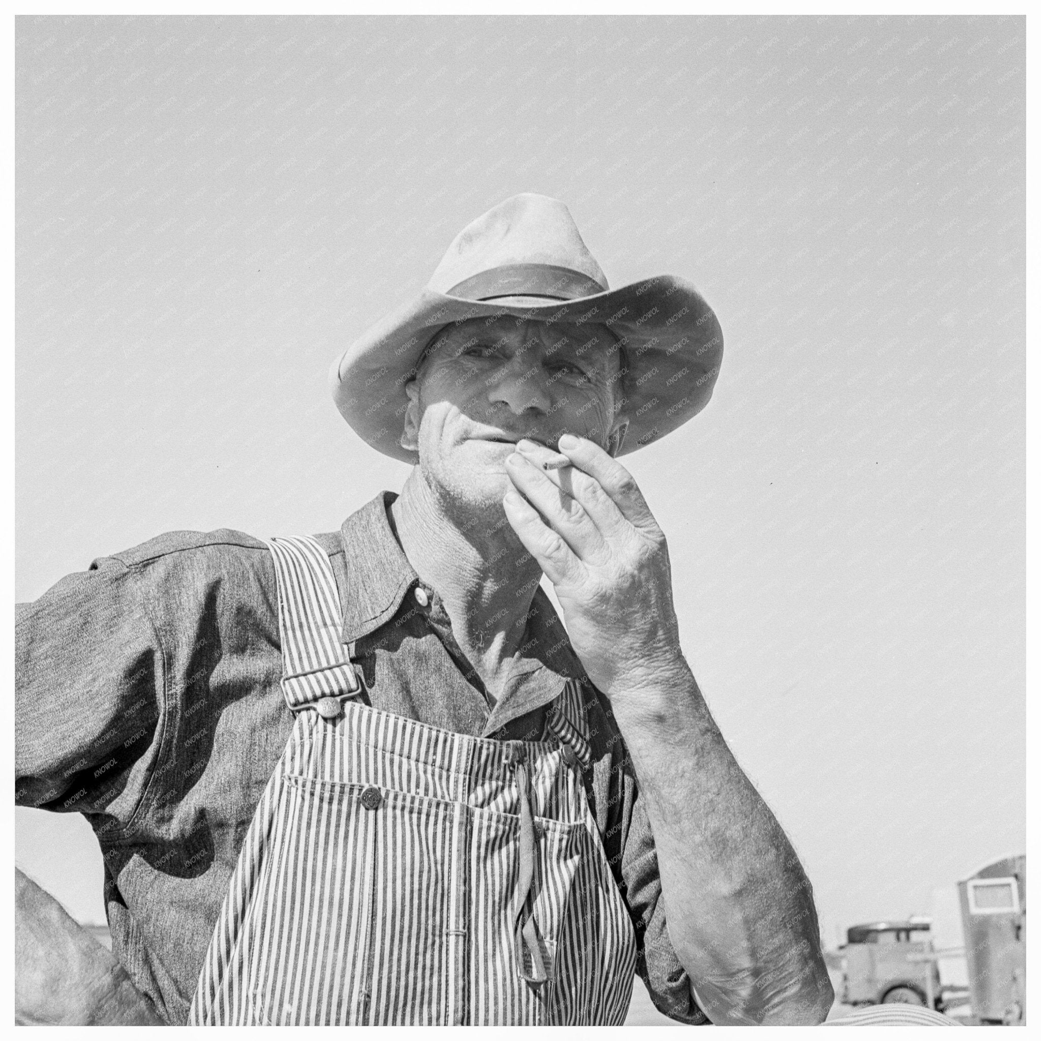 Nebraska Farmer Pea Picking Imperial County 1939 - Available at KNOWOL