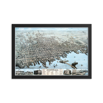 New Bedford, Mass 1876 Framed - Available at KNOWOL