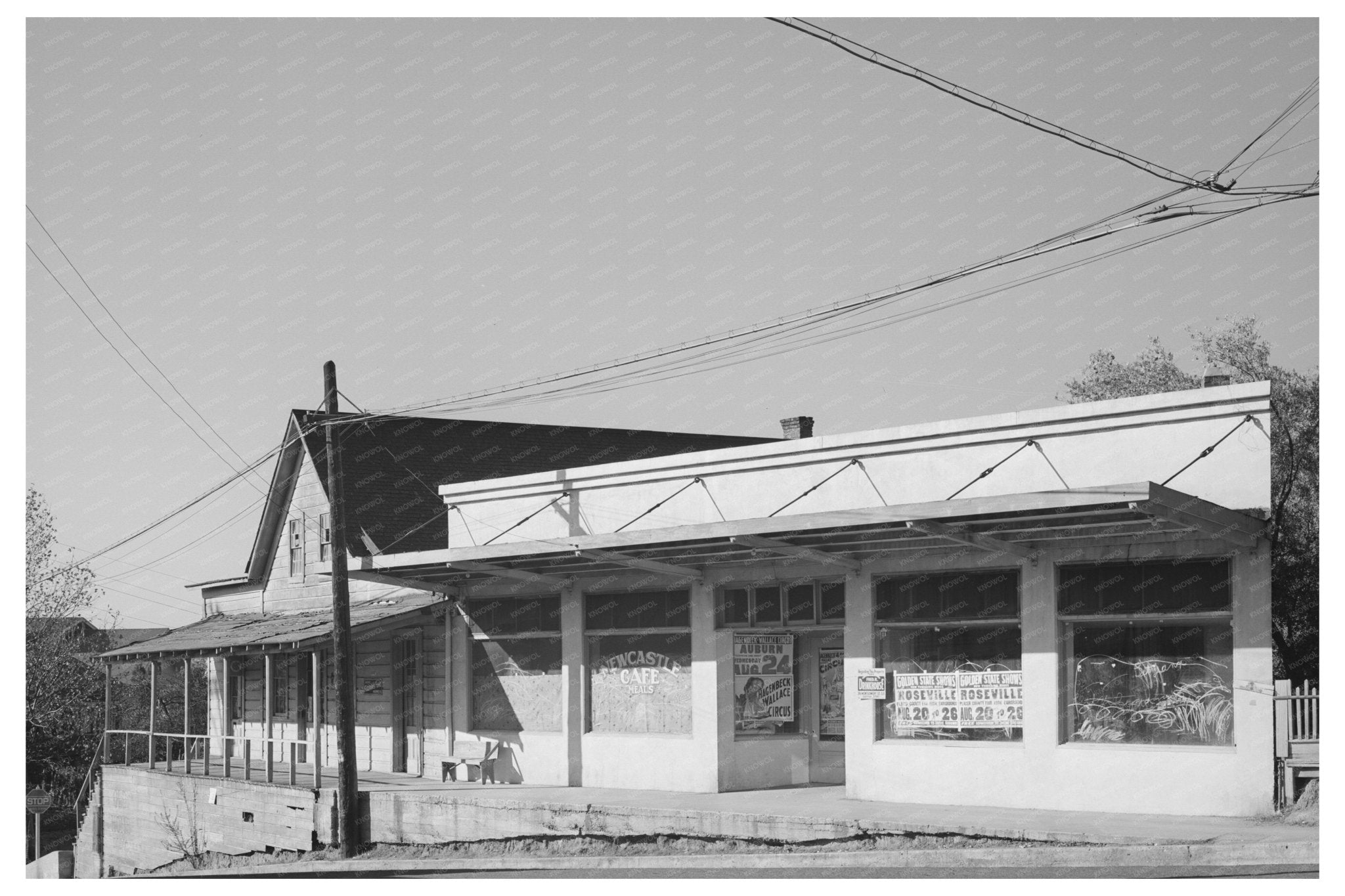 New Castle California Buildings December 1940 Photo - Available at KNOWOL