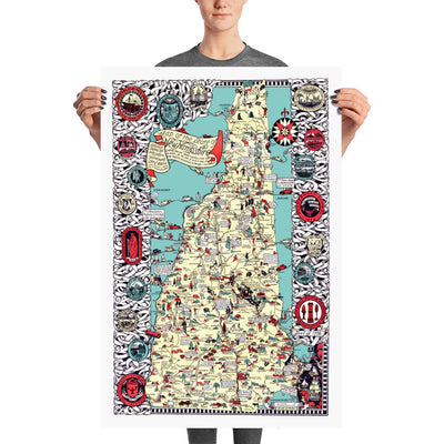 New Hampshire Historical Map, 1926 - Available at KNOWOL
