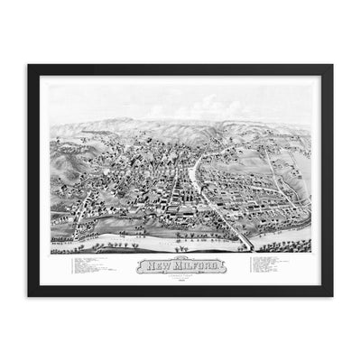 New Milford, Connecticut 1882 Framed - Available at KNOWOL