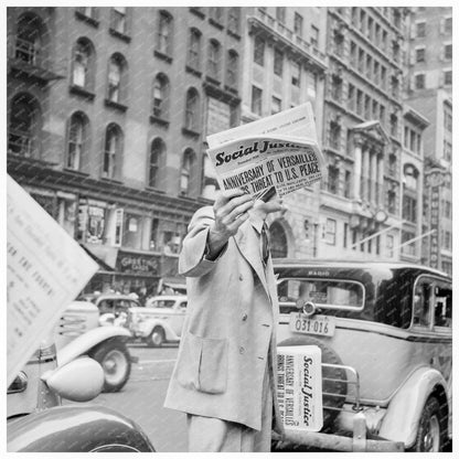 New York City Street Scene Selling Social Justice July 1939 - Available at KNOWOL