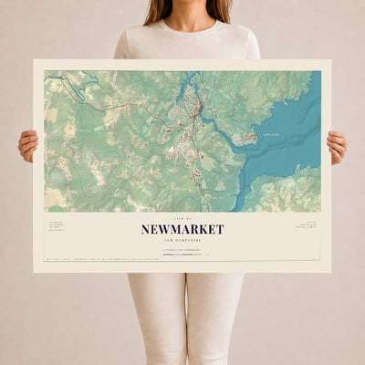 Newmarket, New Hampshire Map Print