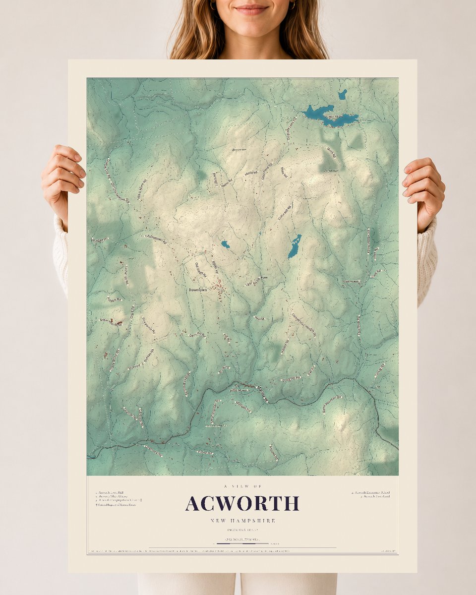 NH Current Atlas 2026 | Acworth | 24" x 36" | Archival Matte Print