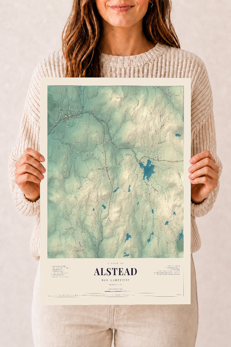 NH Current Atlas 2026 | Alstead | 12" x 18" | Archival Matte Print