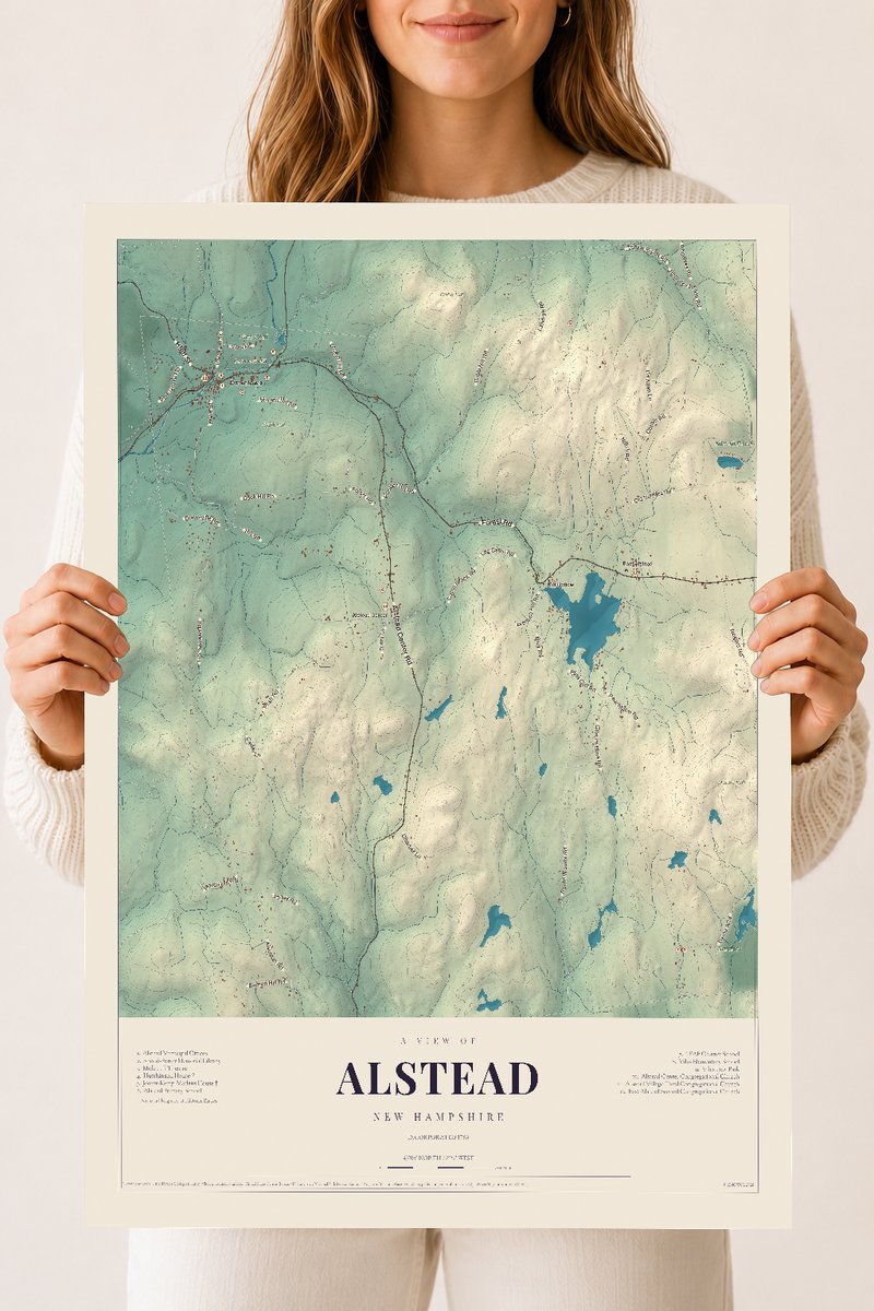 NH Current Atlas 2026 | Alstead | 18" x 24" | Archival Matte Print