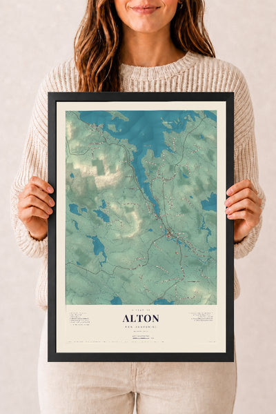 NH Current Atlas 2026 | Alton | 12" x 18" | W/ Black Ayous Wood Frame