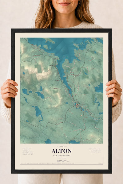 NH Current Atlas 2026 | Alton | 18" x 24" | W/ Black Ayous Wood Frame