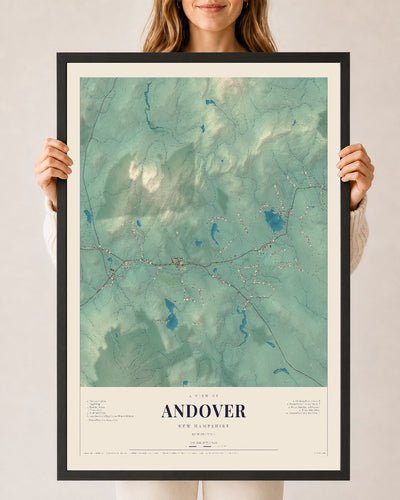 NH Current Atlas 2026 | Andover | 24" x 36" | W/ Black Ayous Wood Frame