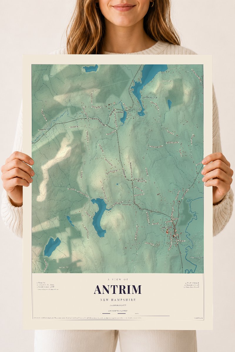NH Current Atlas 2026 | Antrim | 18" x 24" | Archival Matte Print