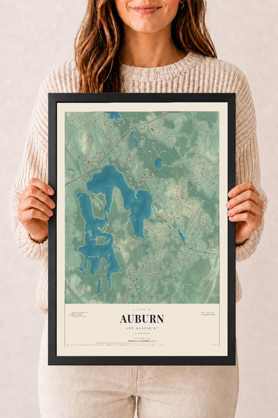 NH Current Atlas 2026 | Auburn | 12" x 18" | W/ Black Ayous Wood Frame