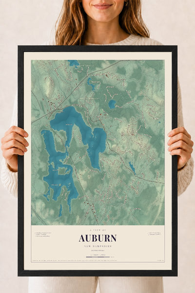 NH Current Atlas 2026 | Auburn | 18" x 24" | W/ Black Ayous Wood Frame